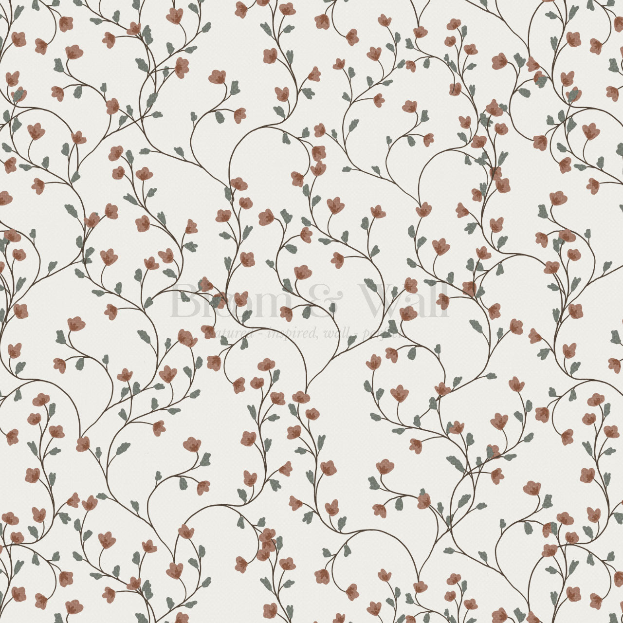 Sybille Flowering Mauve Wallpaper