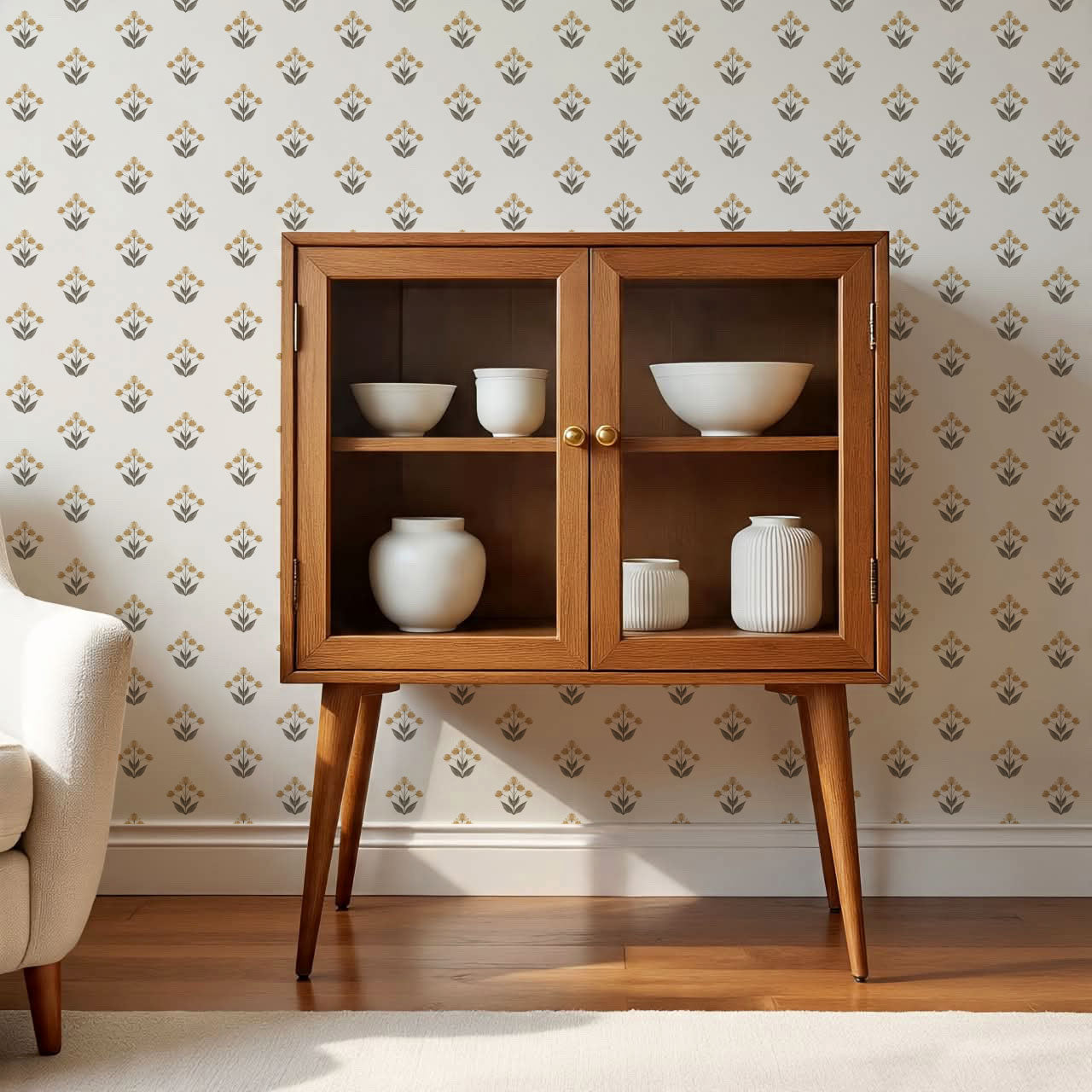 Thara Mirrored Bunch Butter Wallpaper
