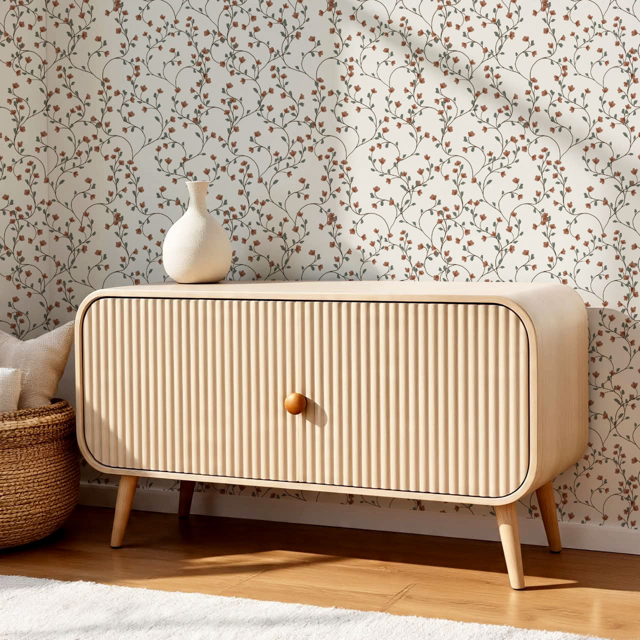 Sybille Flowering Mauve Wallpaper