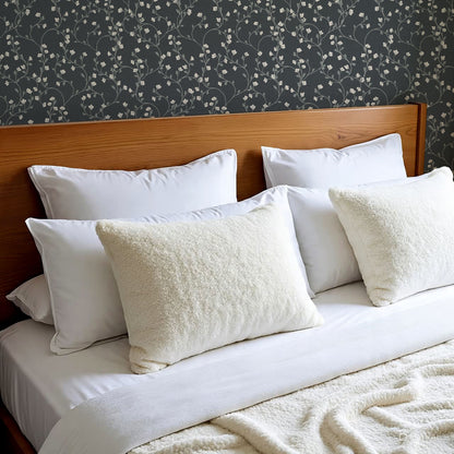 Sybille Flowering Vine Slate Wallpaper