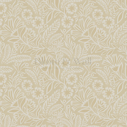Sylvia Florals Straw Dove Wallpaper
