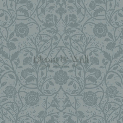 Taja Whispers in the Garden Muted Teal Wallpaper