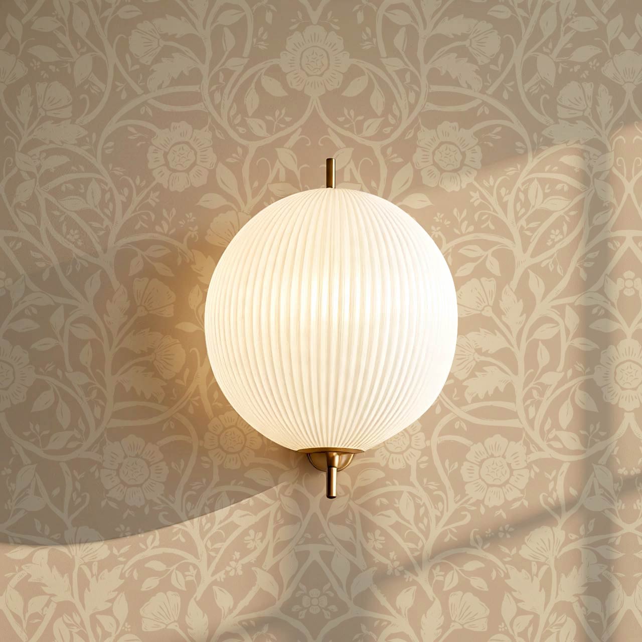 Taja Whispers in the Garden Tan Brown Wallpaper