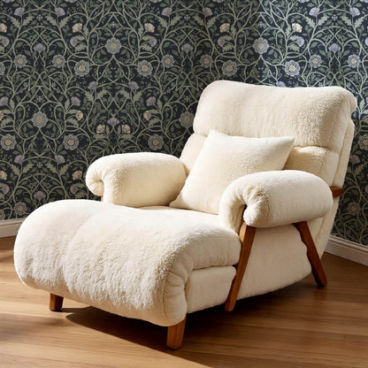 Taja Whispers in the Garden Navy Green Wallpaper