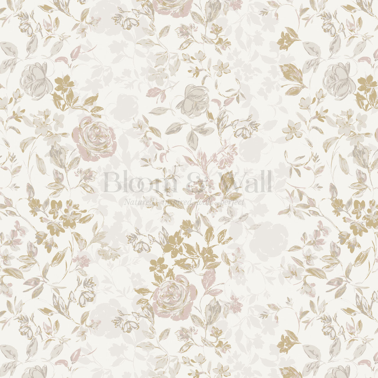 Talia Veiled Garden Antique Pearl Wallpaper
