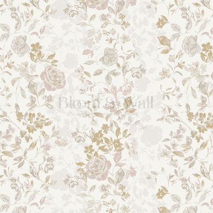 Talia Veiled Garden Antique Pearl Wallpaper