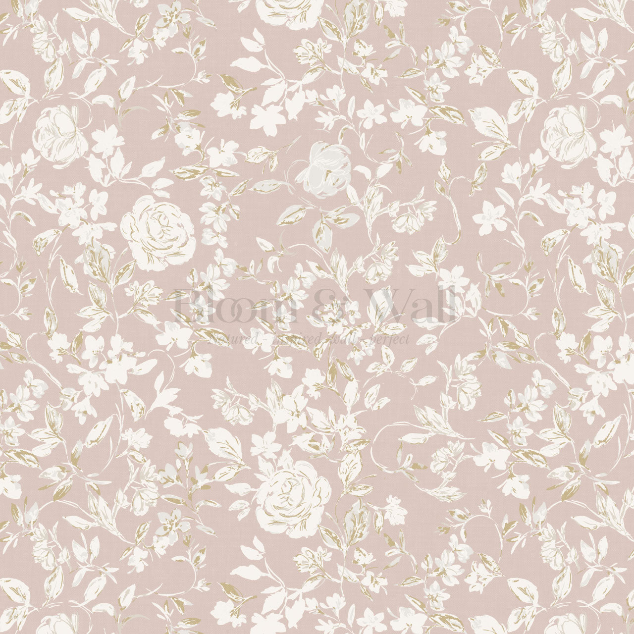 Talia Veiled Garden Rose Dust Wallpaper