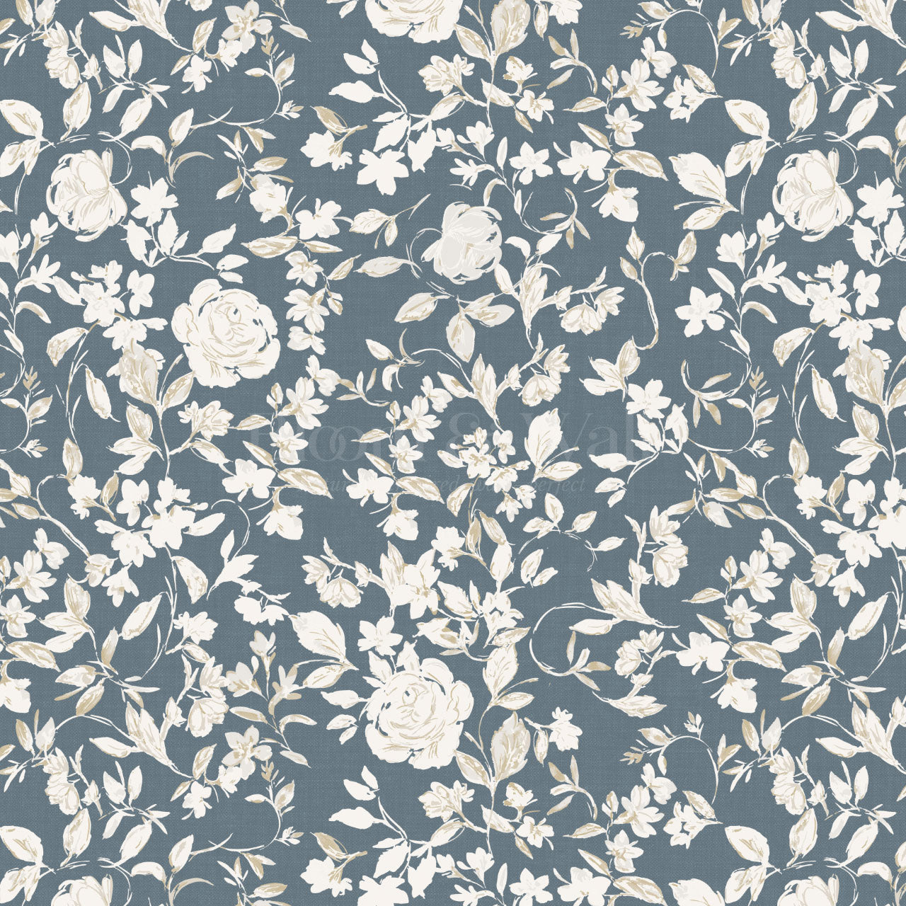 Talia Veiled Garden Slate Wallpaper