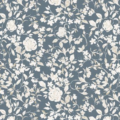 Talia Veiled Garden Slate Wallpaper