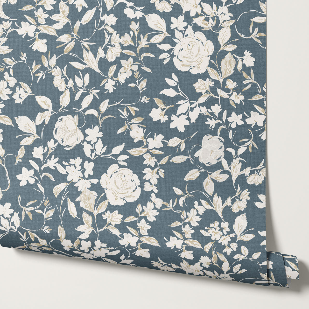 Talia Veiled Garden Slate Wallpaper