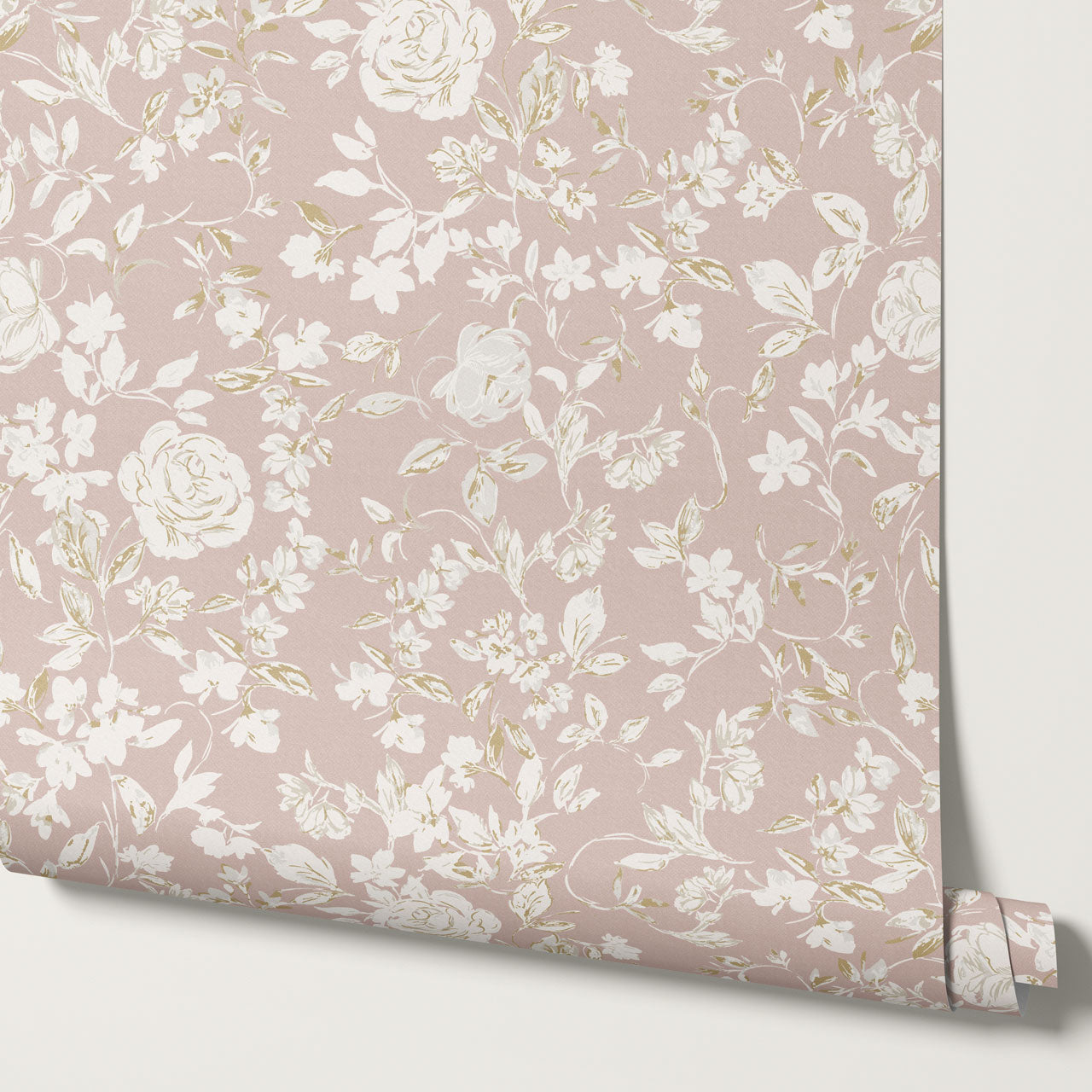 Talia Veiled Garden Rose Dust Wallpaper