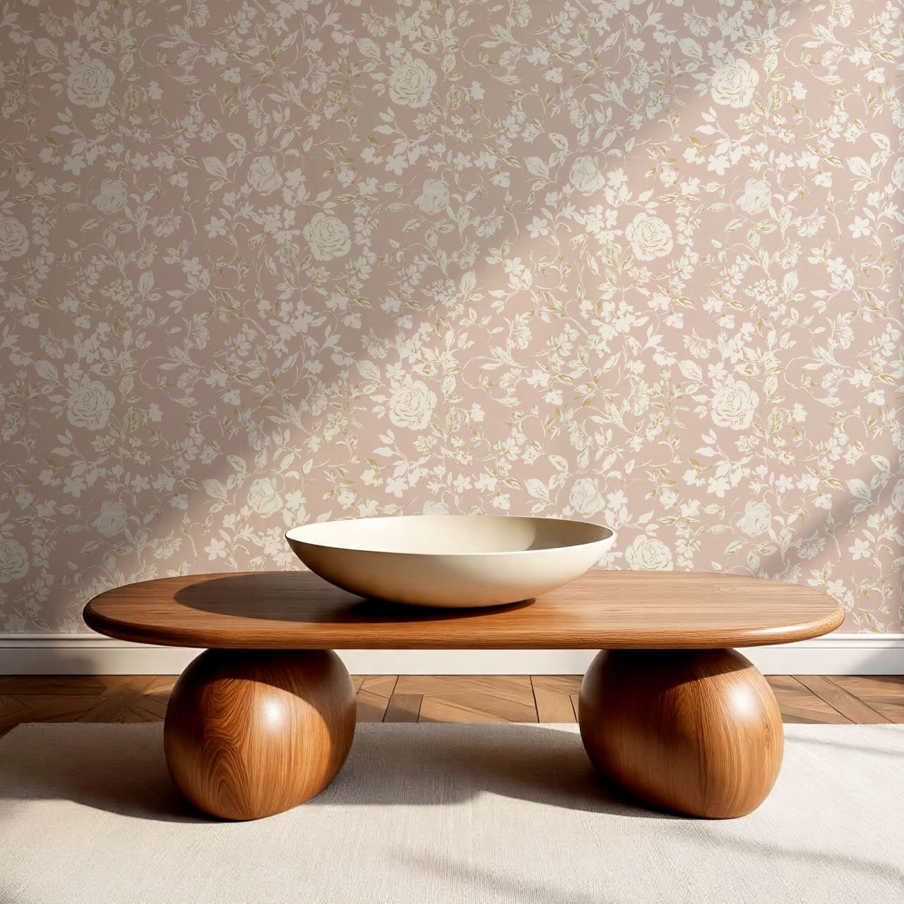 Talia Veiled Garden Rose Dust Wallpaper