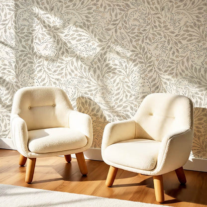 Tania Sleeping Bunny Cream Beige Wallpaper