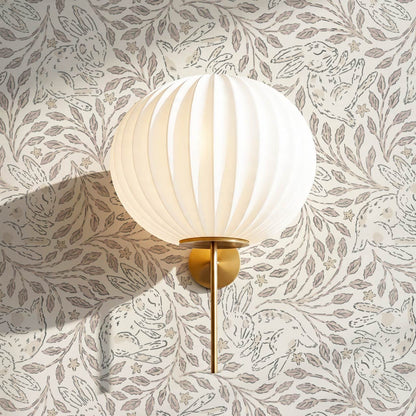 Tania Sleeping Bunny Cream Pale Rose Wallpaper