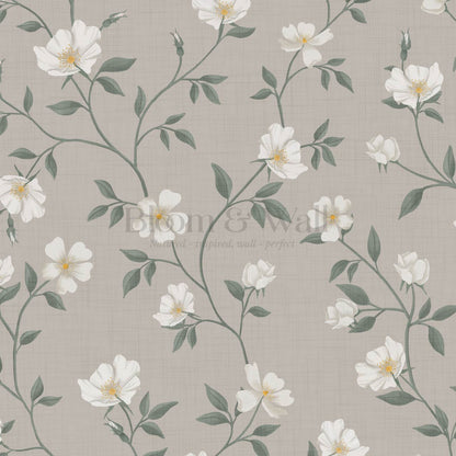 Tatjana Floral Chinoiserie Beige Ivory Wallpaper