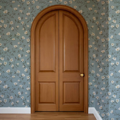 Tatjana Floral Chinoiserie Pale Blue Wallpaper