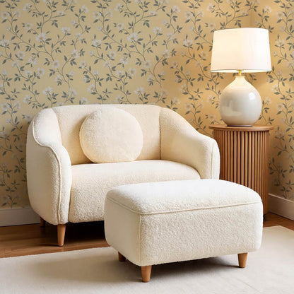 Tatjana Floral Chinoiserie Sunny Yellow Wallpaper