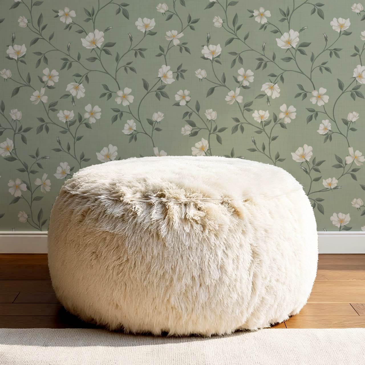 Tatjana Floral Chinoiserie Sage Green Wallpaper