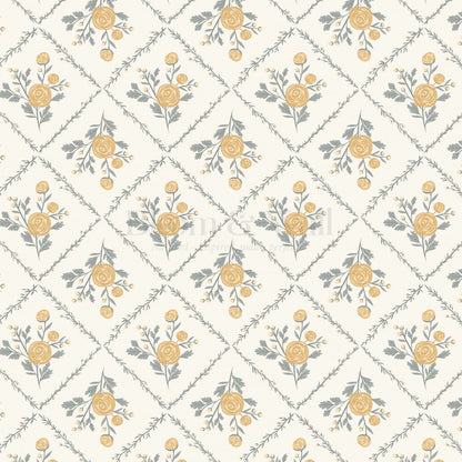 Taylor Farmhouse Rose Butter Wallpaper