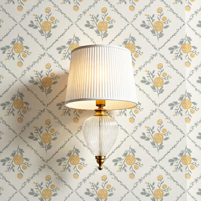 Taylor Farmhouse Rose Butter Wallpaper