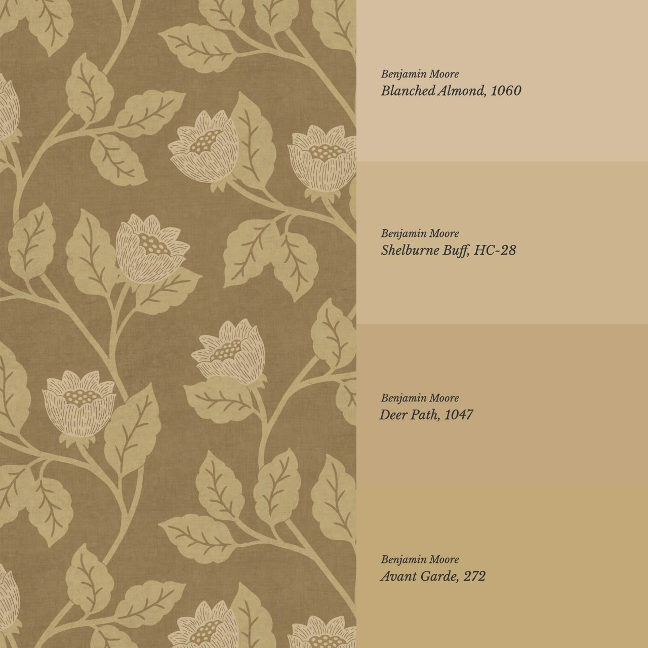 Teodora Country Blossom Mustard Seed Honey Wallpaper