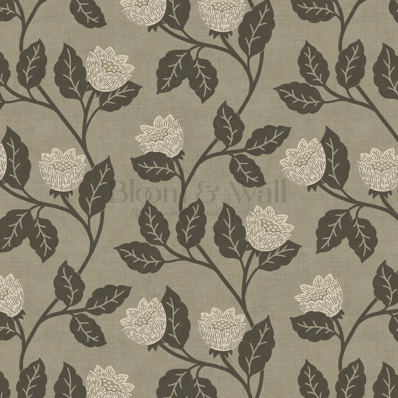 Teodora Country Blossom Sage Forest Wallpaper