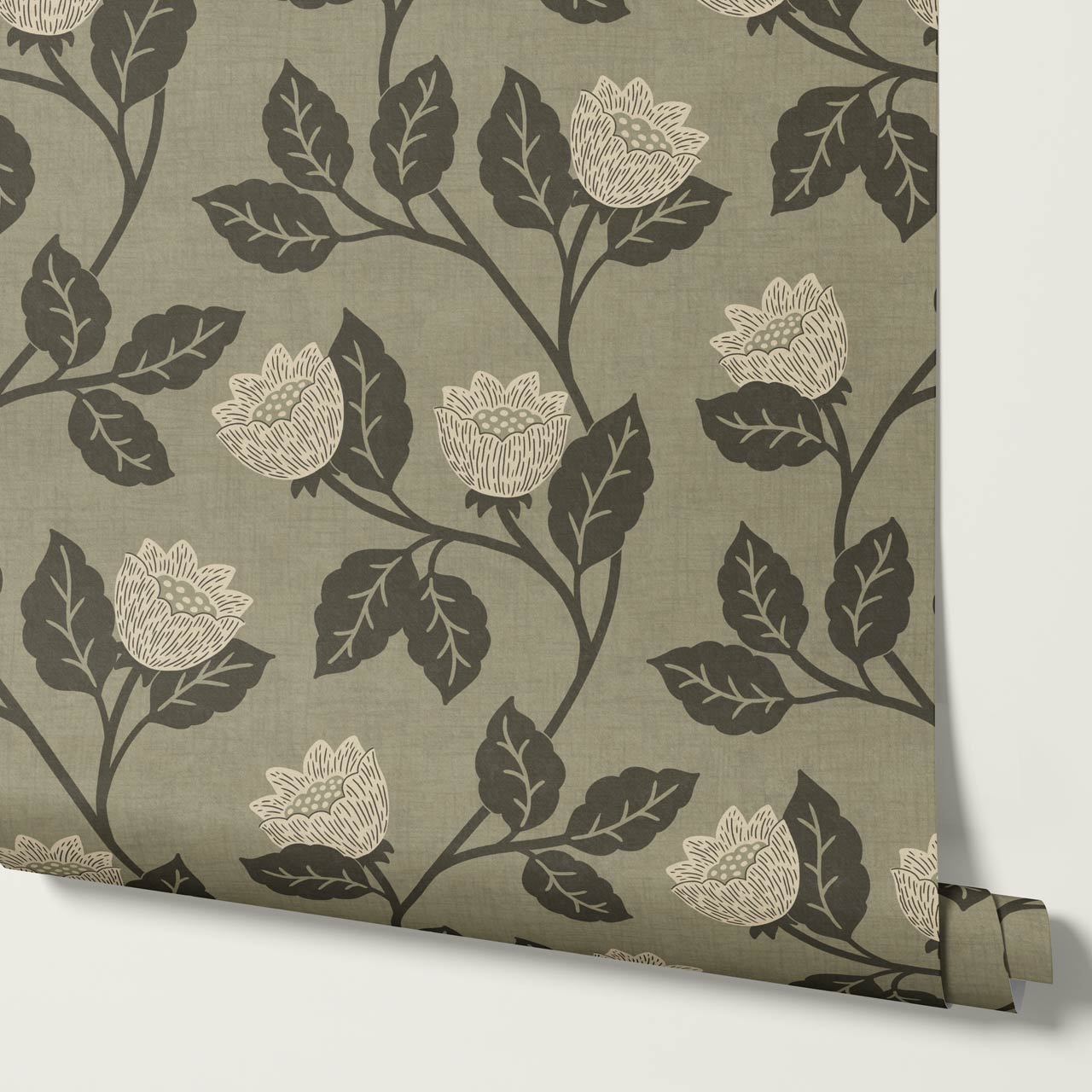 Teodora Country Blossom Sage Forest Wallpaper