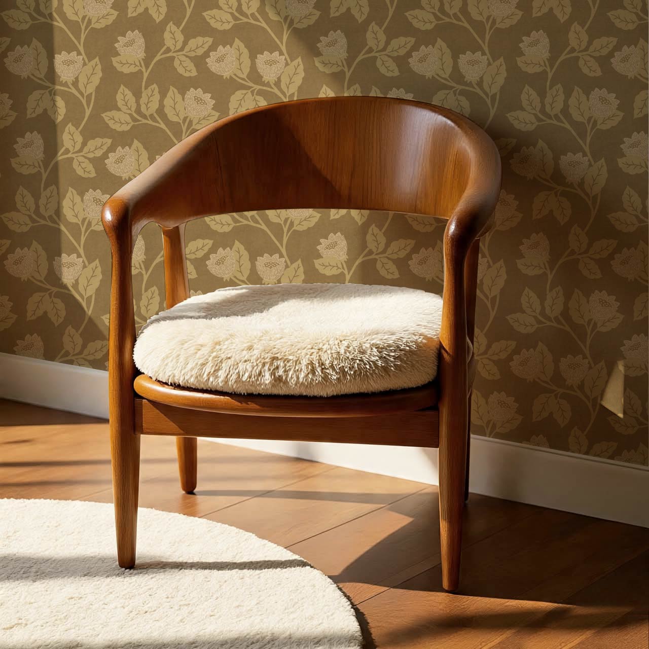 Teodora Country Blossom Mustard Seed Honey Wallpaper