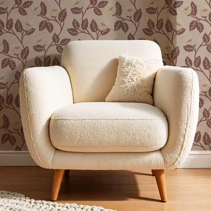 Teodora Country Blossom Stone Cocoa Wallpaper