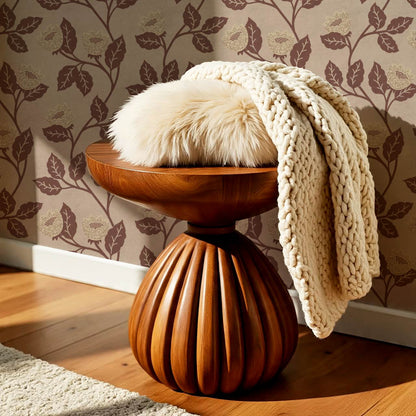 Teodora Country Blossom Stone Cocoa Wallpaper