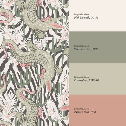 Tessa Bazaar Gator Sage Wallpaper