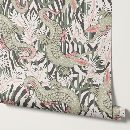 Tessa Bazaar Gator Sage Wallpaper