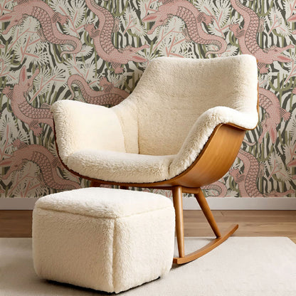 Tessa Bazaar Gator Pink Wallpaper