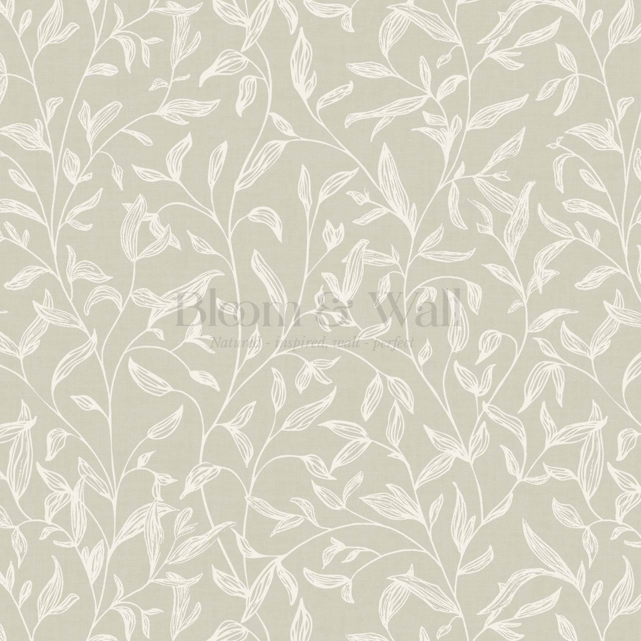 Thea Botanical Vines Neutral Wallpaper