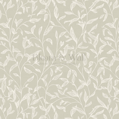 Thea Botanical Vines Neutral Wallpaper