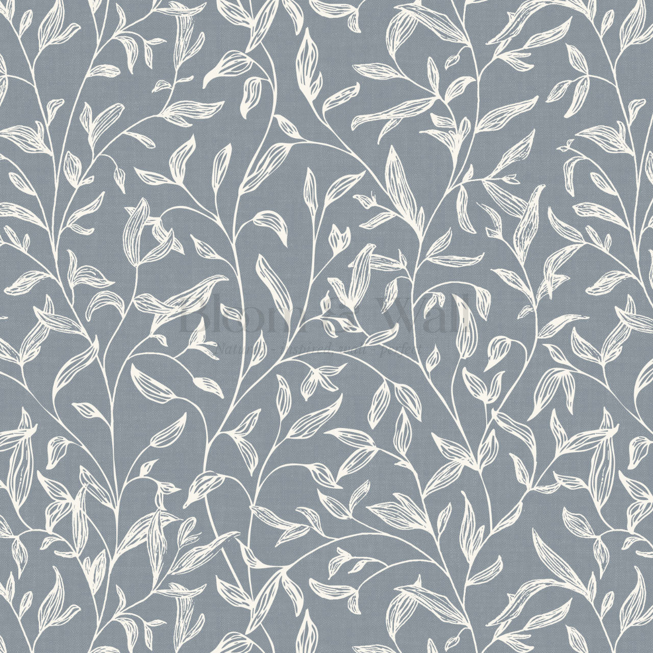Thea Botanical Vines French Blue Pattern Wallpaper