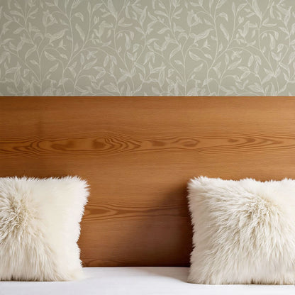 Thea Botanical Vines Neutral Wallpaper