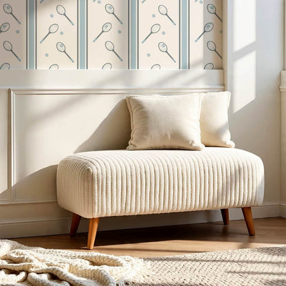 Theo Country Club Tennis Stripes Blue Wallpaper