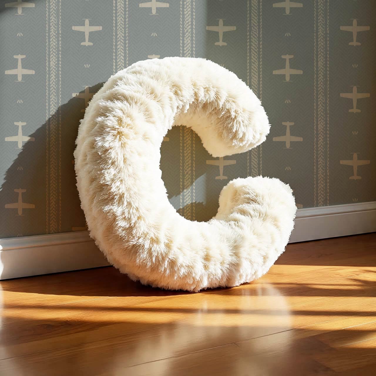 Theodore Vintage Planes Gray Blue Wallpaper