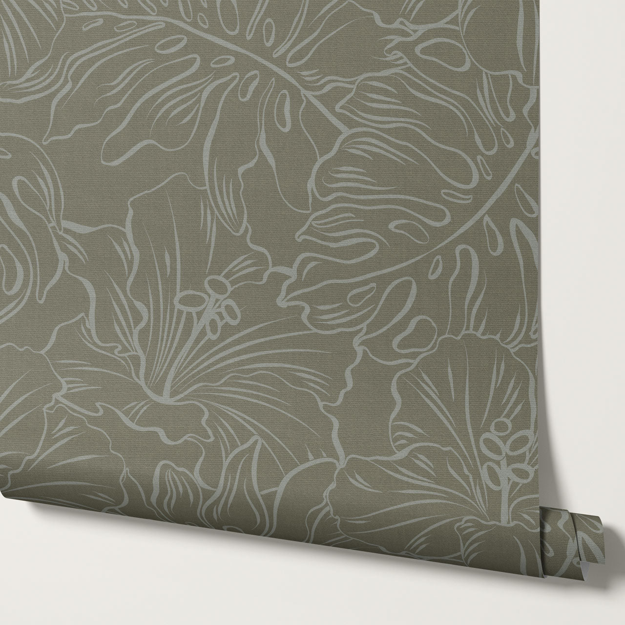 Tiana Large Monstera Moss Sage Wallpaper