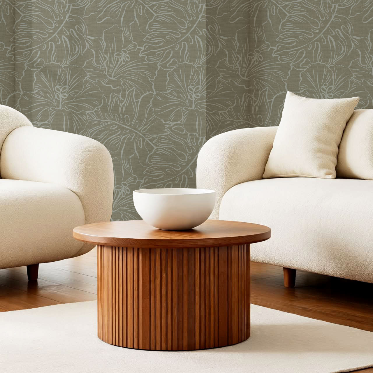 Tiana Large Monstera Moss Sage Wallpaper