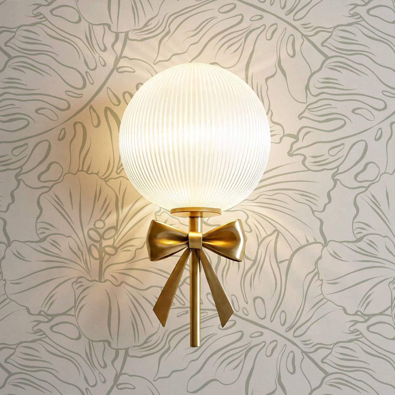 Tiana Large Monstera Cream Sage Wallpaper