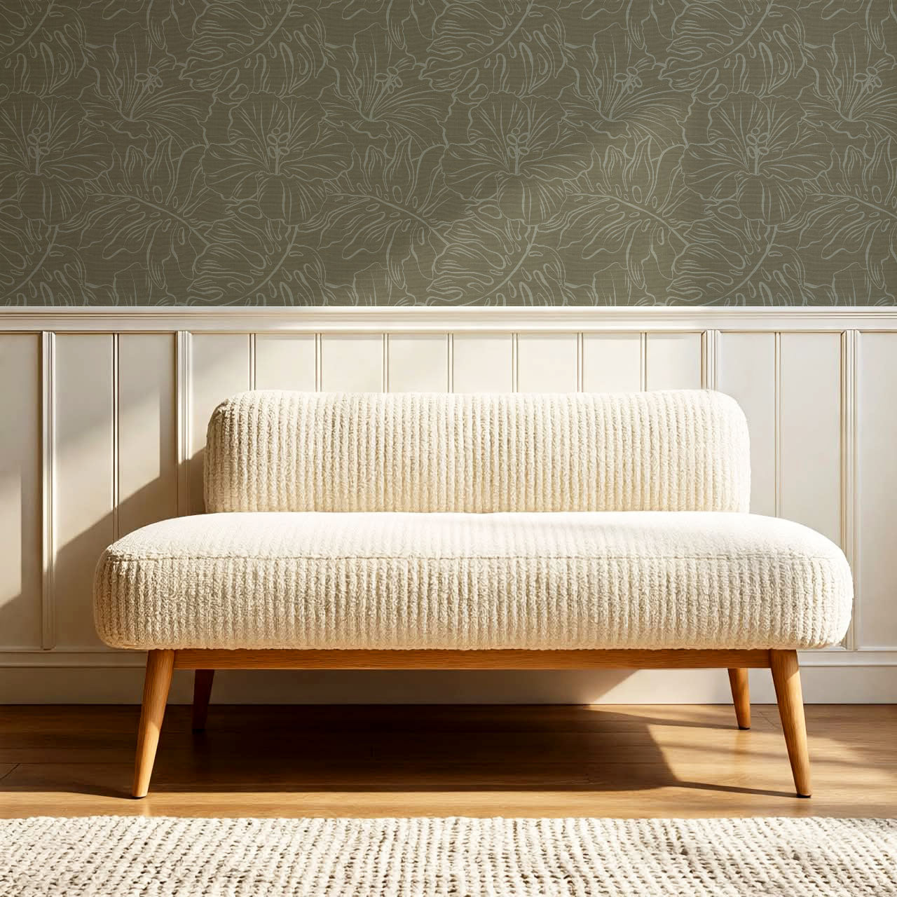 Tiana Large Monstera Moss Sage Wallpaper