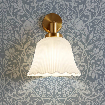 Tiphaine Vintage Twining Blooms Blue Sky Wallpaper