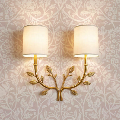 Tiphaine Vintage Twining Blooms Pink Blush Wallpaper