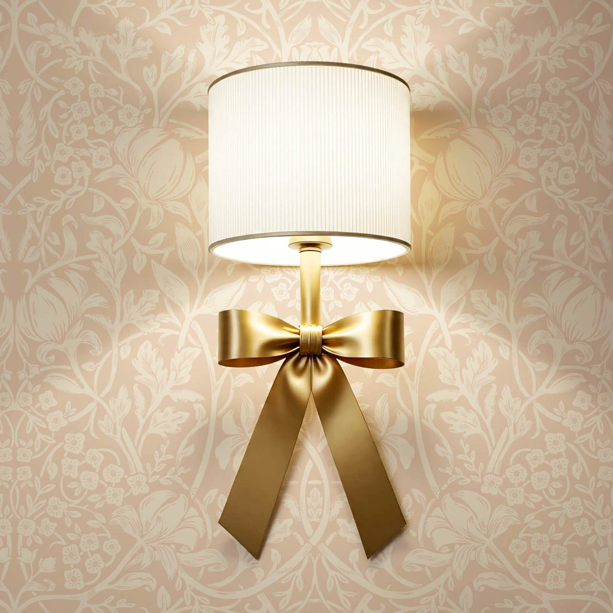 Tiphaine Vintage Twining Blooms Peach Ivory Wallpaper