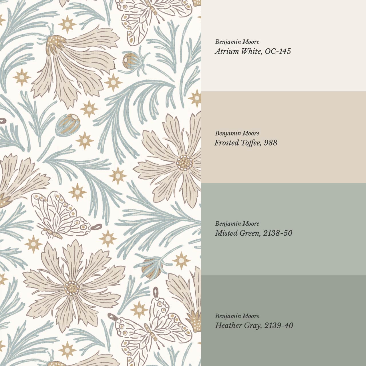 Titi Cosmos and Stars White Seaglass Beige Wallpaper