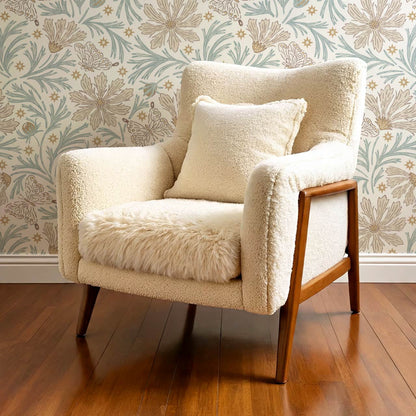 Titi Cosmos and Stars White Seaglass Beige Wallpaper