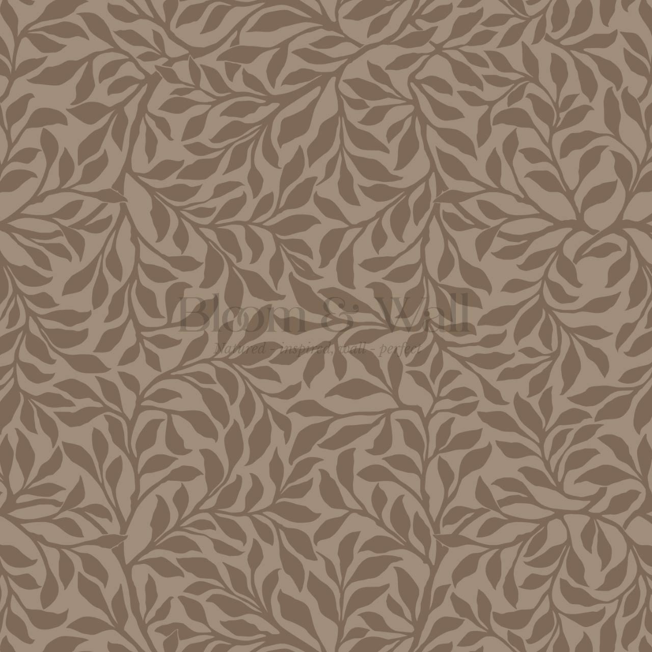 Trinidad Winding Foliage Brown Beige Wallpaper