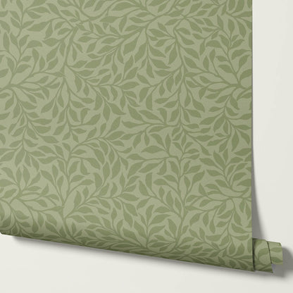 Trinidad Winding Foliage Salad Green Wallpaper